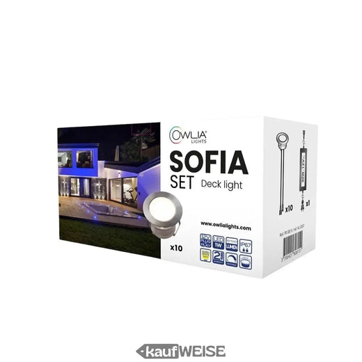LED-terassivalaisimet (10 kpl) | IP67-vedenpitävä | Lämmin valkoinen (2800K) | Owlia SOFIA