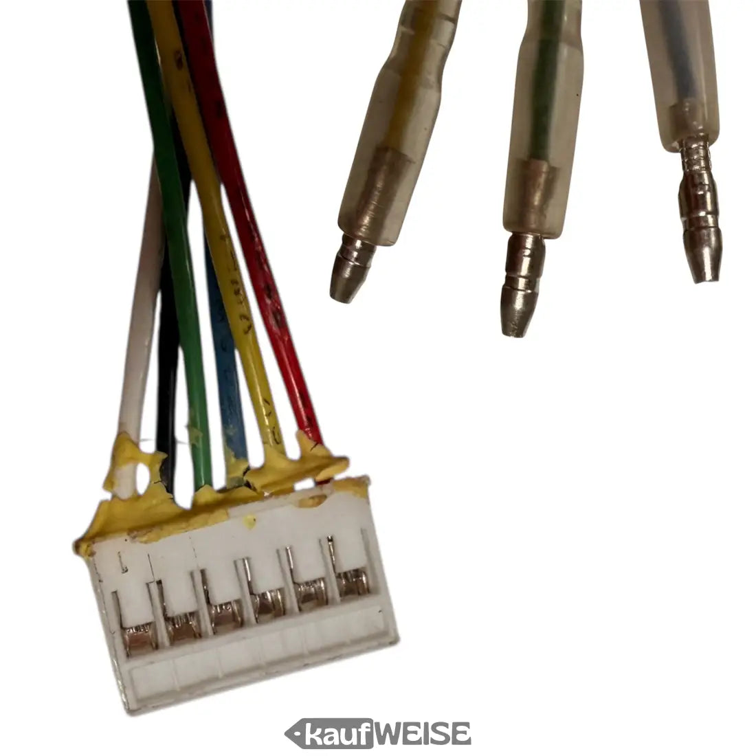 Silberner 36V 350W E-Scooter Hubmotor mit farbigen Kabeln und Steckern