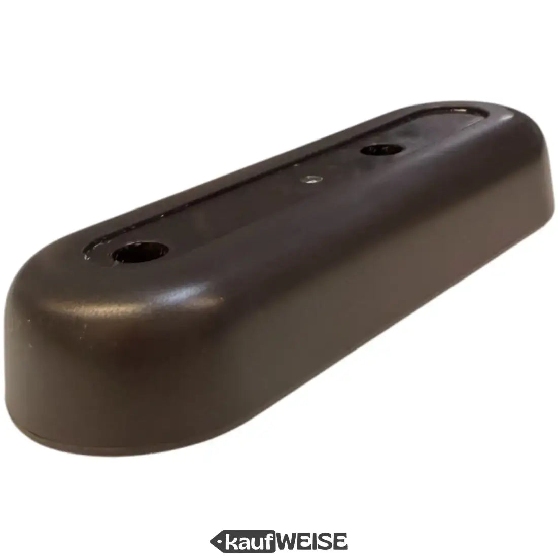 Dunkler brauner Kunststoff-Türstopper mit Montagelöchern für E-Scooter Teile