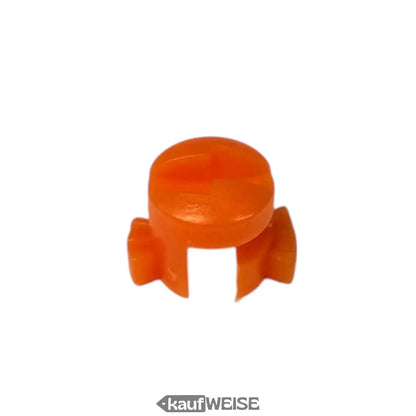 Leuchtend orange Fahrrad-Speichenreflektor Katzenaugen mit Halterung