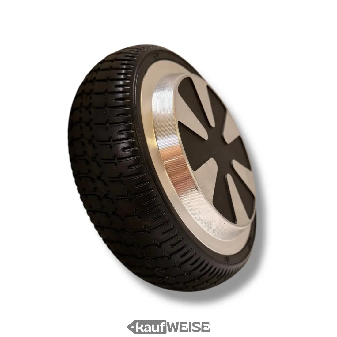 Schwarzes Vollgummireifen mit silberner Felge Sternenmuster 6,5 Zoll Hoverboard