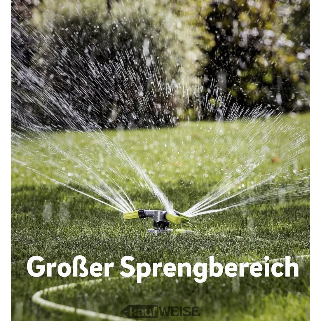 Rotierender Rasensprenger für Gartenbewässerung, ideal für große Flächen