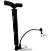 LeiPoS Mini Stand -pyöränpumppu musta | Kannettava ja teleskooppinen (33-52 cm) | Sisältää 3 sovitinta | Kompakti ilmapumppu