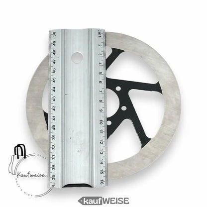 Silberne Vanmoof Bremsscheibe 160mm mit Lineal für S3 und X3 Modelle