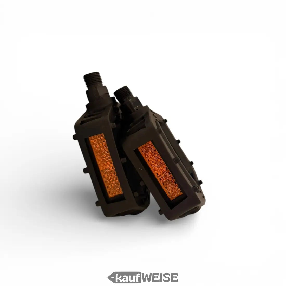 Schwarze Super73 Polymer Pedale mit orangenen Reflektoren